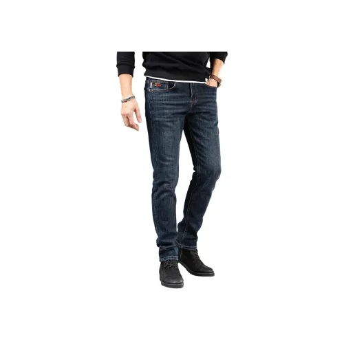 MENING Винтажные синие унисекс джинсы