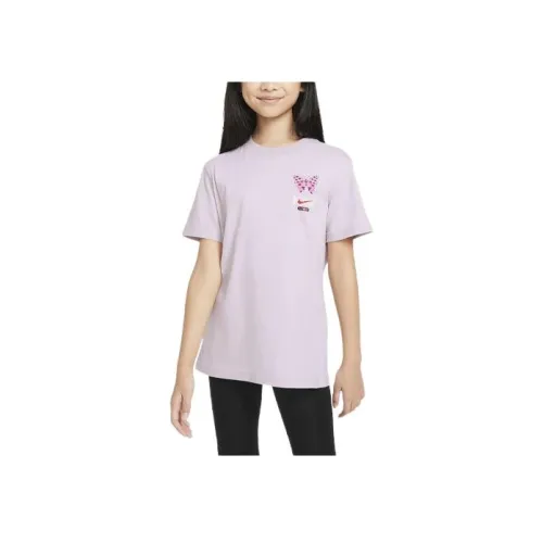 nike T-рубашка Sportswear Белый Золото Фиолетовый Детский