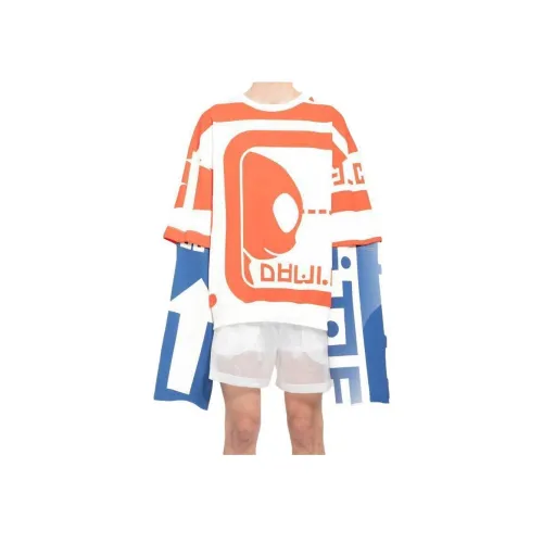 WALTER VAN BEIRENDONCK Синий Красный Мужская T-Рубашка