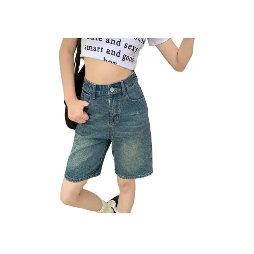 Шорты из денима "Flowers in Water" Женские