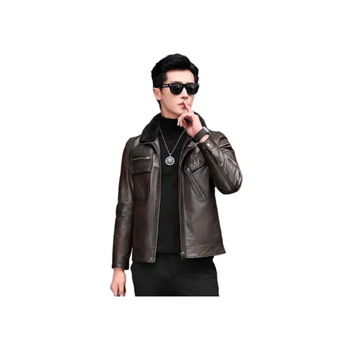 BILISISHANYANG Натуральная кожа куртка унисекс