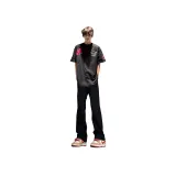 Черная рубашка с коротким рукавом [100% хлопок] + черные джинсы