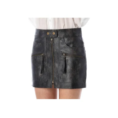 ISABEL MARANT ETOILE Кожаные короткие юбки Женские Черный