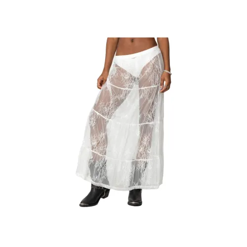 Edikted Многоуровневая Прозрачная Кружевная Макси Юбка Повседневная Длинная Юбка Женская