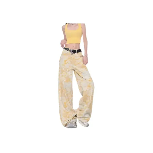 Wooden Rabbit Желтый Женские Джинсы