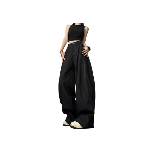 FaLeeOn Черные Унисекс Повседневные Штаны