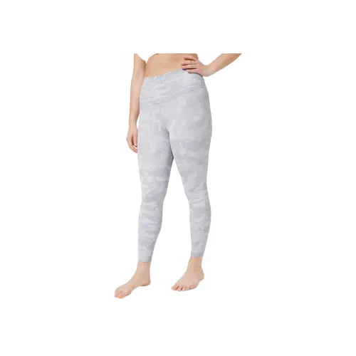 lululemon Wunder Under Спортивные брюки Женские Камуфляж Жаккард Альпийский белый