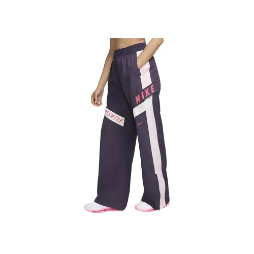 Nike Женские брюки с высокой талией повседневные женские темно-изюмные