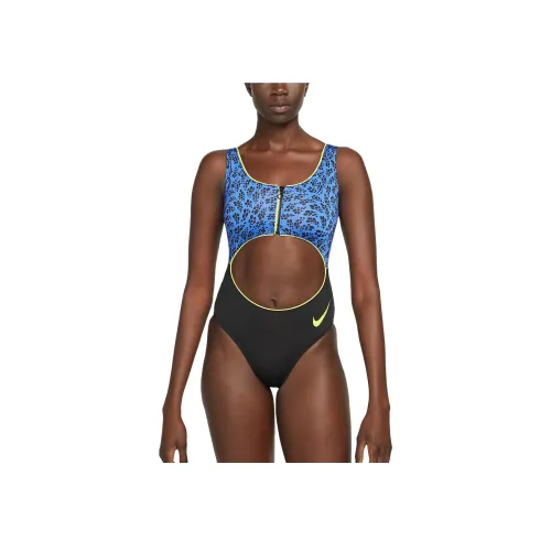 nike SS22 Вечеринка Dots Плавание Вечеринка Dots CUTOUT Ван-Пис Купальник Женские Тихоокеанский Синий