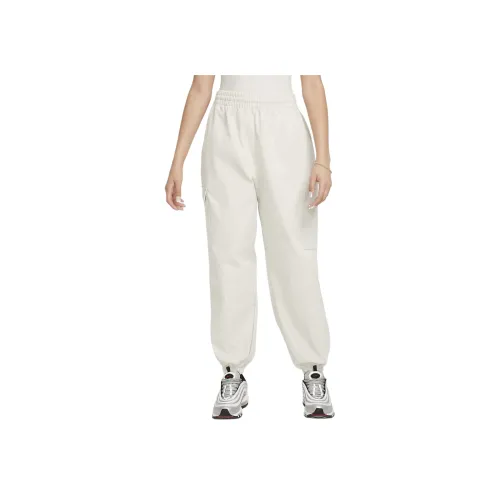 Nike Вязаные тренировочные штаны Светлый костный Белый
