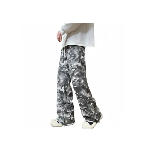 Columtomy Повседневные брюки Унисекс Камуфляж