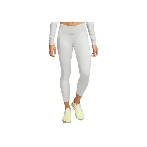 NIKE Серебристо-серые Женские Леггинсы