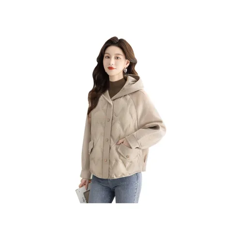 Cypress House Пуховик Женские Овсяный