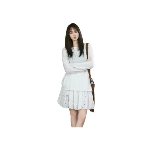 MEIYANG Белый Женский Трикотаж