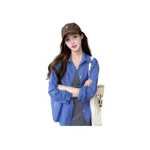 MUCCHIC Blue Women's Shirts MUCCHIC Синий Женские Рубашки