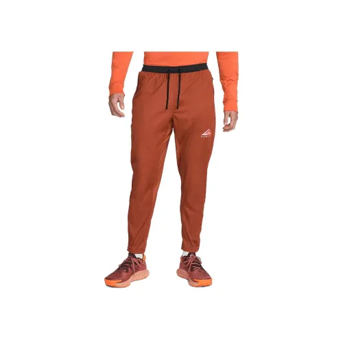 Найк Вязаные Тренировочные Штаны Мужские Оранжевые