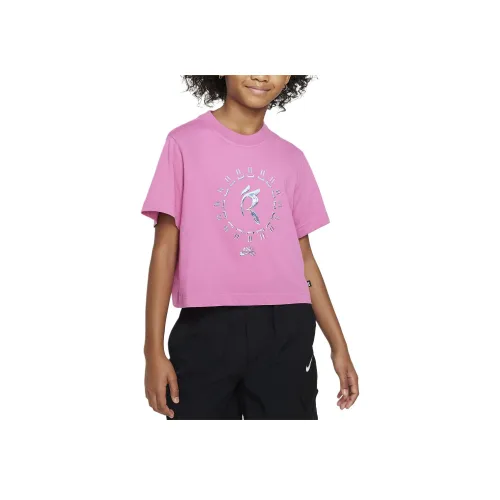 nike Dri Fit RISE 365 T Рубашка Розовый Пламя Подростки