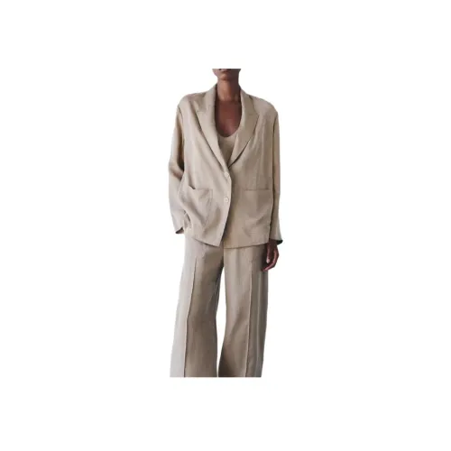 ZARA ZW Series Женские офисные костюмы цвета охра