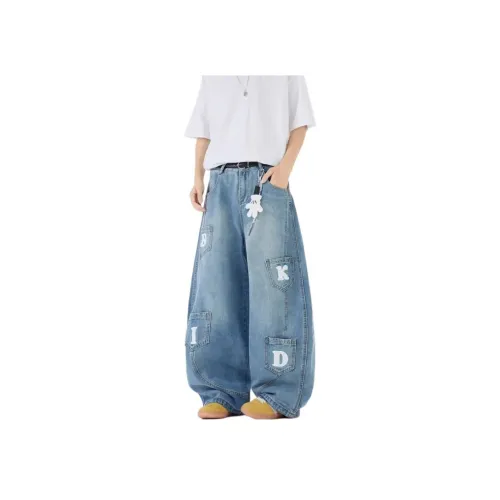 UOOHE Синие Унисекс Джинсы