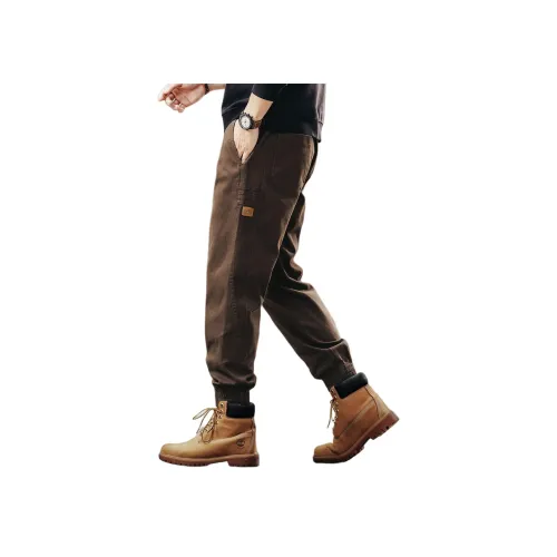 GELANLU Осенние Повседневные Брюки Свободного Кроя Унисекс