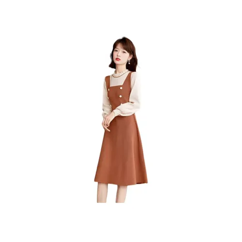 ZVJH Длинное платье с длинными рукавами женское