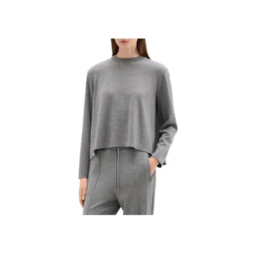 THEORY T Рубашка Женская Серый Овсяный