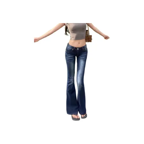 MUCCHIC Синий Серый Женские Джинсы