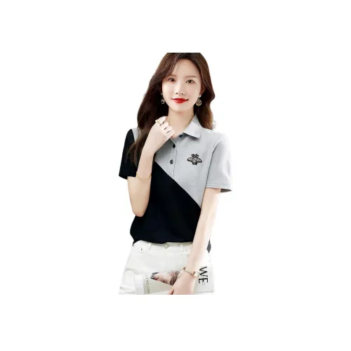 XWI T-Shirt Женская Серый и Черный