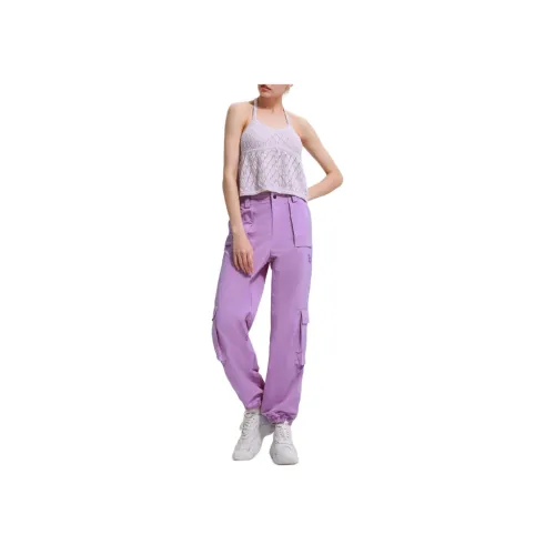 ANNA SUI Purple Women's Cargo Pants ANNA SUI Фиолетовые Женские Карго Брюки