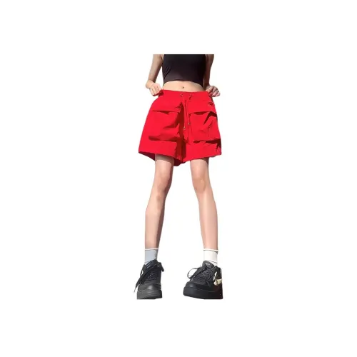 PVPVPV Red Unisex Casual Shorts PVPVPV Красный Унисекс Повседневные Шорты