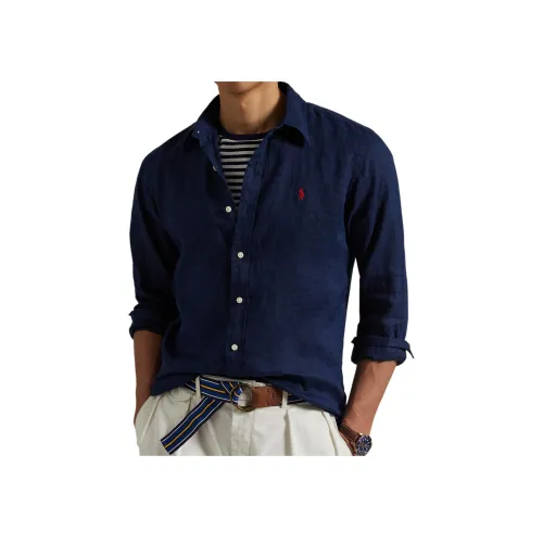 Polo Ralph Lauren Рубашка Classic Fit Мужская Темно-синяя