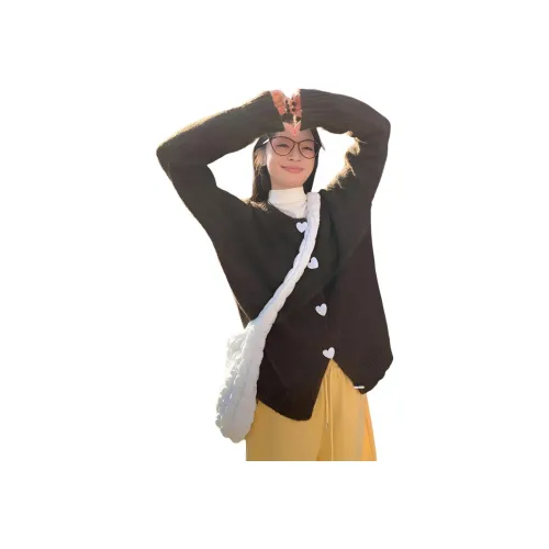 DTLUI Темно-коричневый Женский Трикотаж