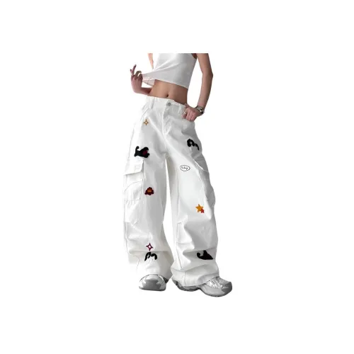 Glona Klio Белые Унисекс Джинсы