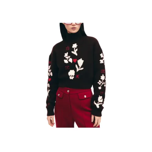 CHANEL NEIGE Зимняя коллекция COCO NEIGE Collection 24 Осень и зима Кашемировый свитер Женский Темно-коричневый