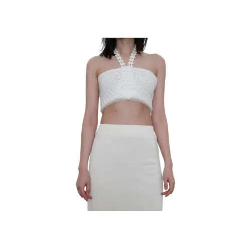 SWAYING KNIT Белый Женские Топы без бретелек