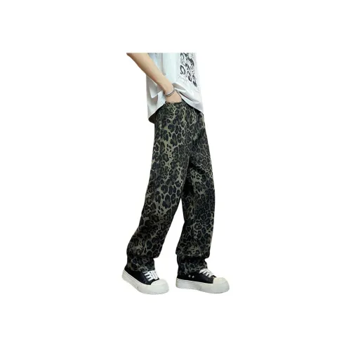 RAMPAGE Леопардовый принт Унисекс Джинсы