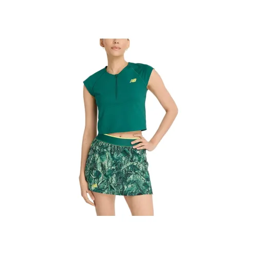 New Balance Tournament FW24 T Рубашка Женская Болотный Зеленый