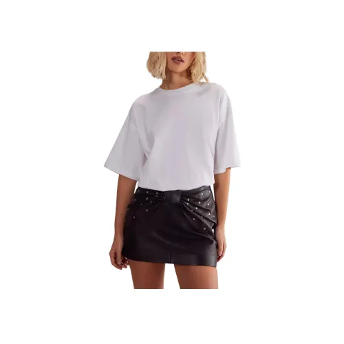 NASTY GAL Кожаная мини-юбка с металлическими заклепками арочные детали кожа женские черный