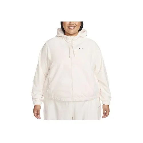 nike Therma Форма one Женские OVERSIZED Full Zip Fle Толстовка Женские Сливочный