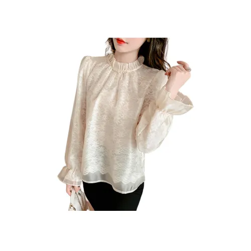 ERIRI Абрикос Женские Рубашки