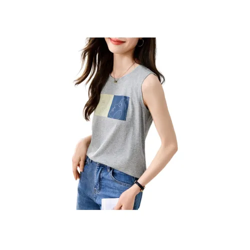 Mo Han Yi Mei Майка Женская Серого цвета