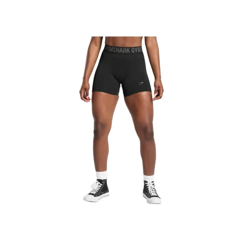GYMSHARK Fle Спортивные шорты Женские Черный Угольный серый