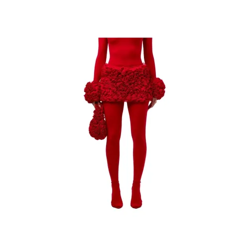 NAKED WARDROBE Красный Женские Повседневные Короткие Юбки