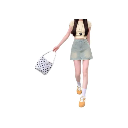 LAKESI Джинсовые короткие юбки Женские