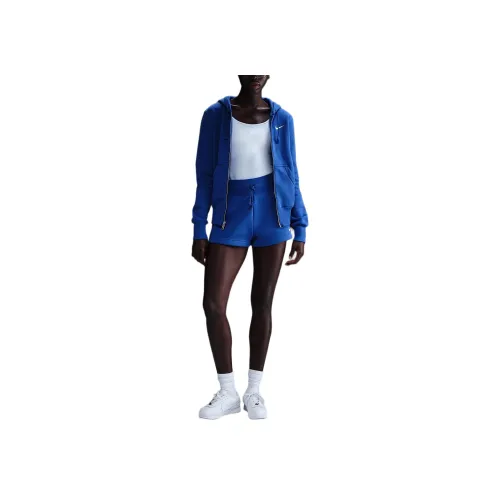 nike Sportswear Phoenix Fleece Повседневные шорты Женские Королевский Game Цвет паруса