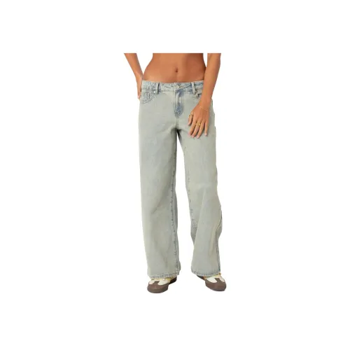 Edikted Petite Magda Low Step Шов ACID Wash Джинсы Женские