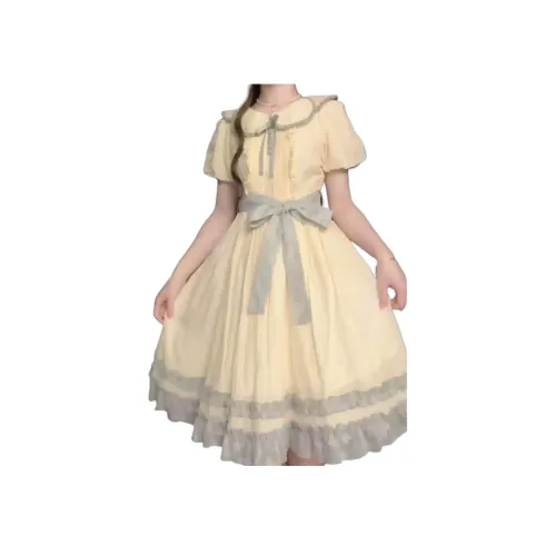 Mu Xiao Xin Короткий рукав Платье Женское