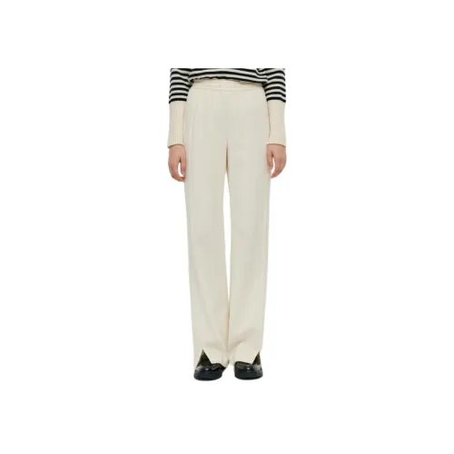 GOELIA Повседневные брюки Женские Натуральный белый