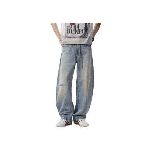 HIPHOPPUNKS Синий Мужской Джинсы