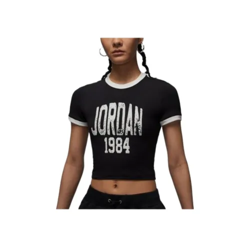 Jordan Черные Женские T-рубашки